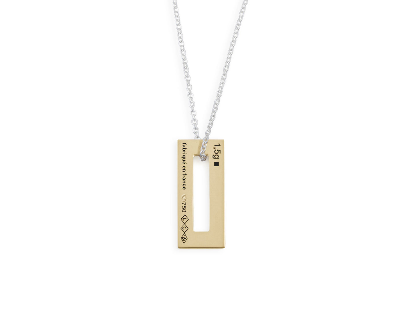 rectangle necklace 1.5g