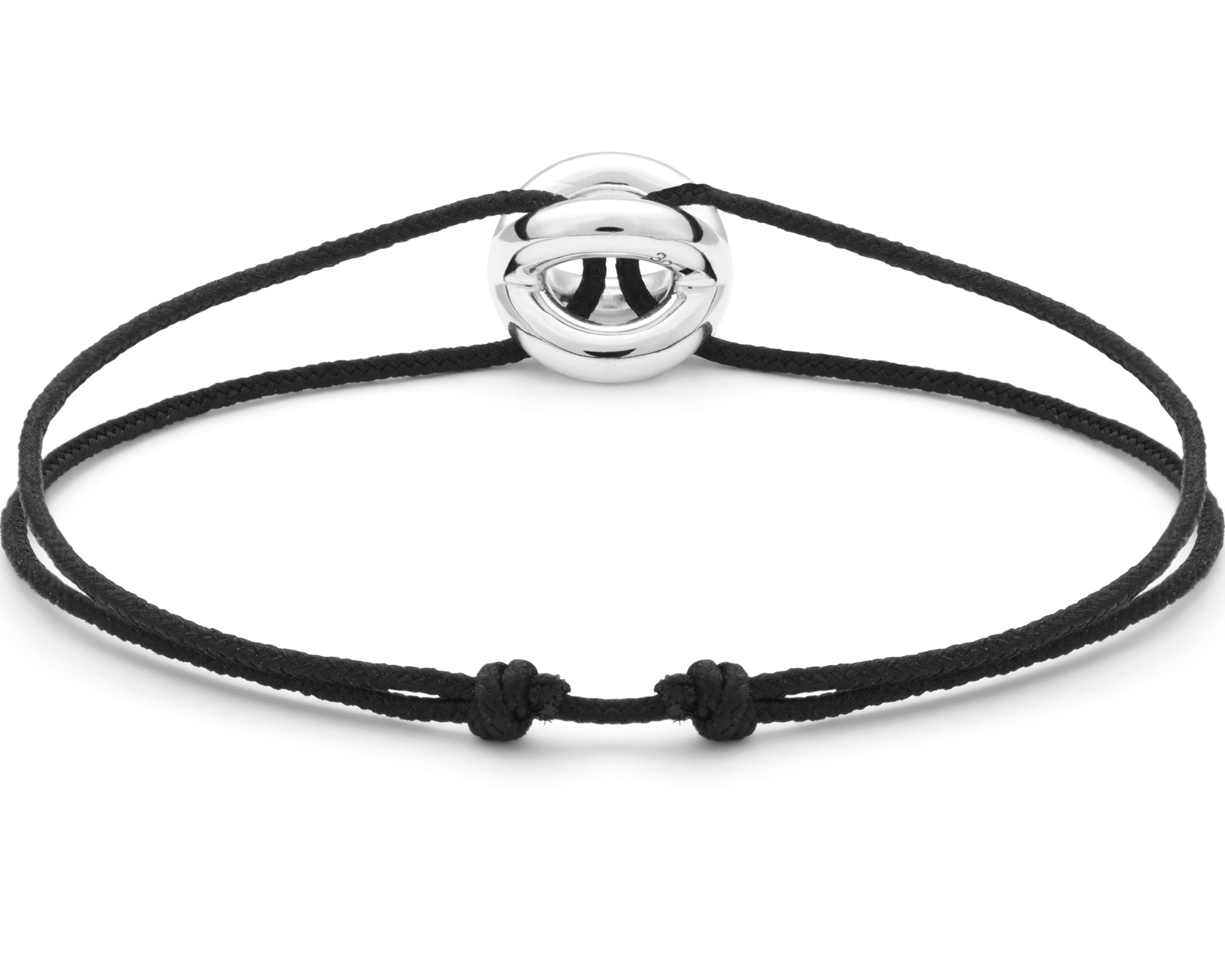 bracelet cordon entrelacs noir le 3g