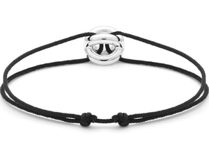 bracelet cordon entrelacs noir le 3g