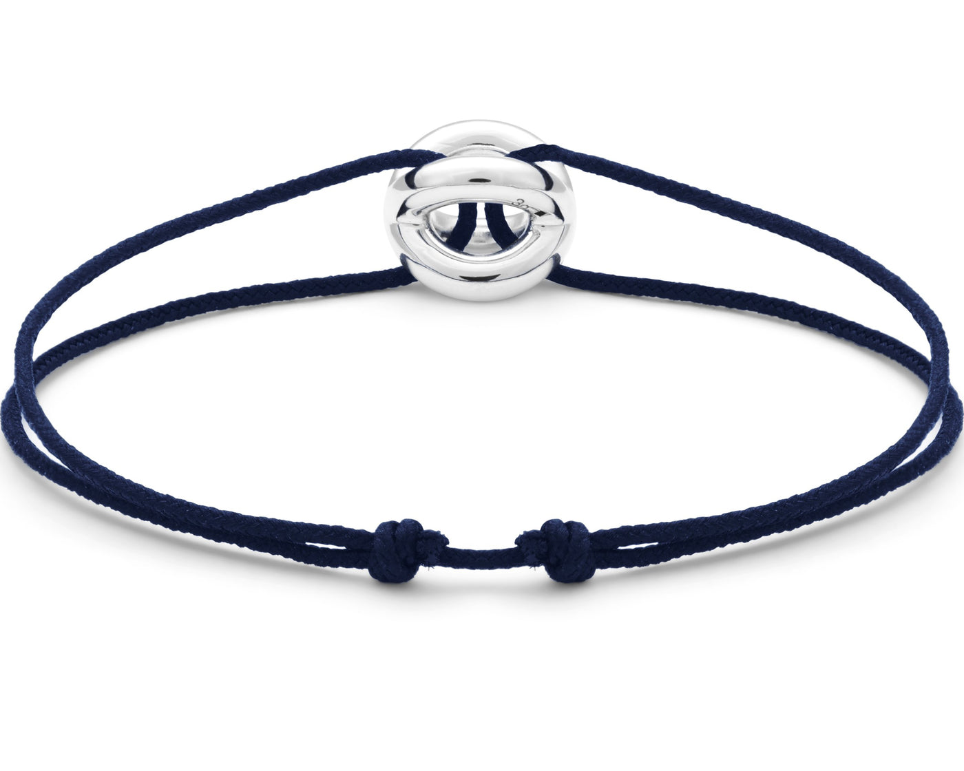 bracelet cordon entrelacs bleu marine le 3g