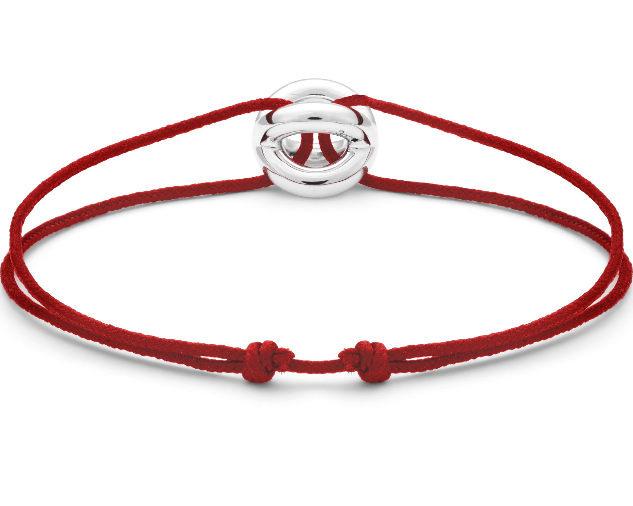 bracelet cordon entrelacs rouge le 3g