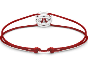 bracelet cordon entrelacs rouge le 3g