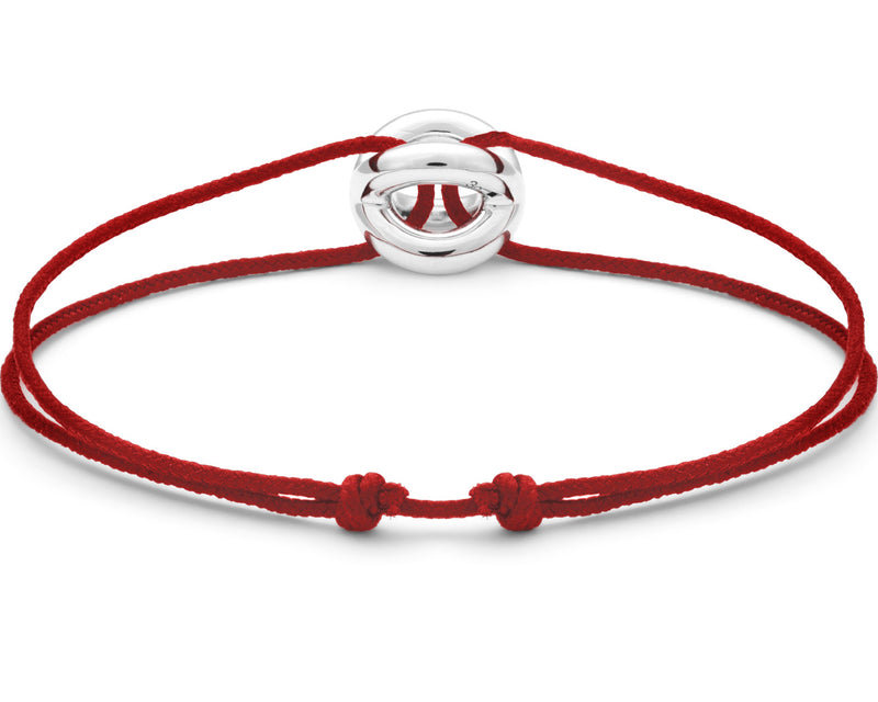 bracelet cordon entrelacs rouge le 3g