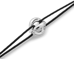 bracelet cordon entrelacs noir le 3g